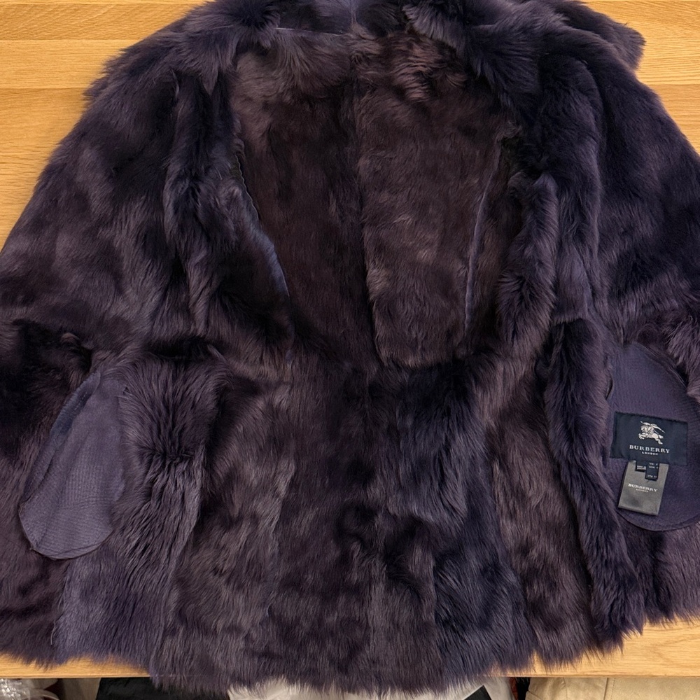 Burberry Plum and Purple Shearling Sheepskin Coat - Picture 5 of 15